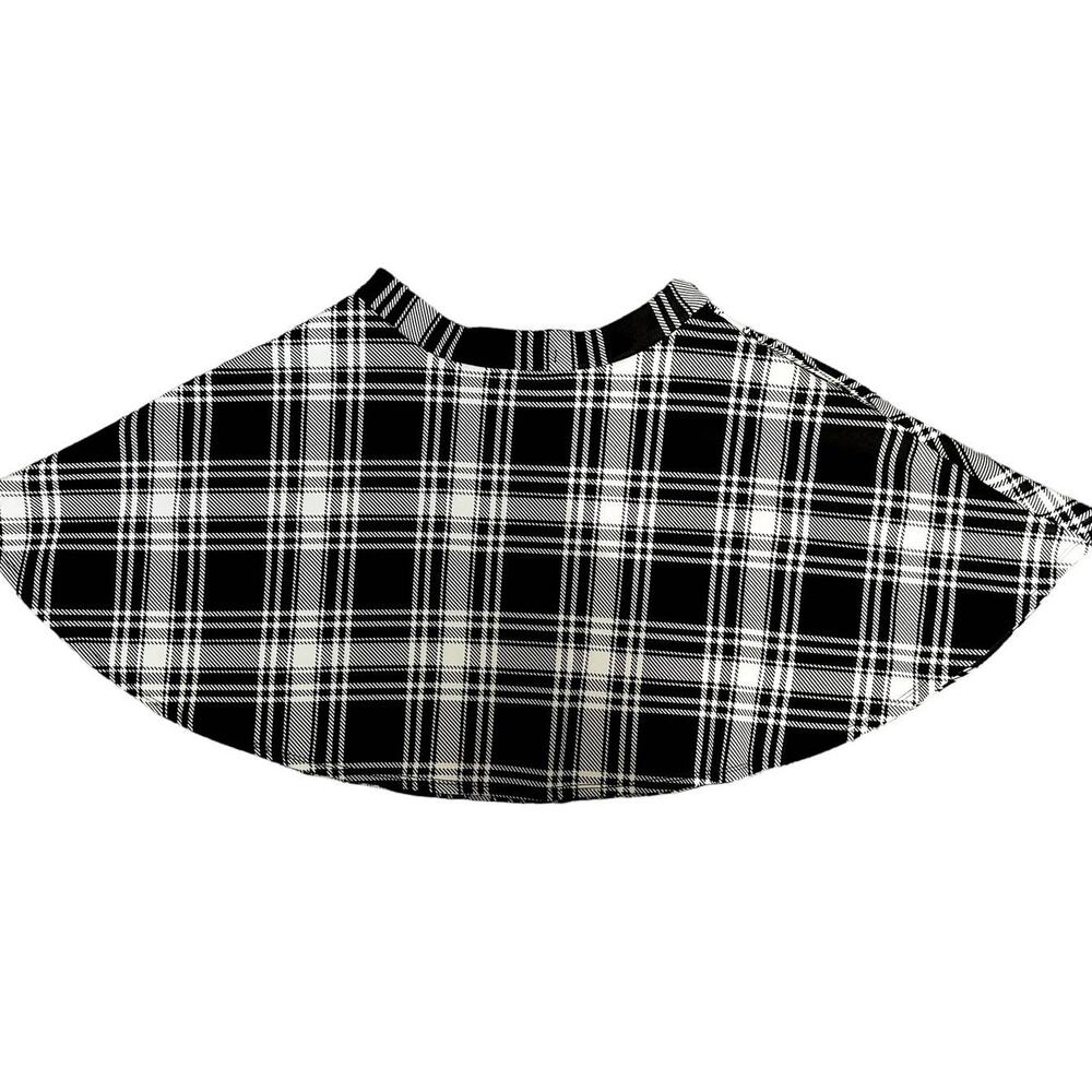 Hot Topic Black White Checkered Zip Up Skirt Womens Size M